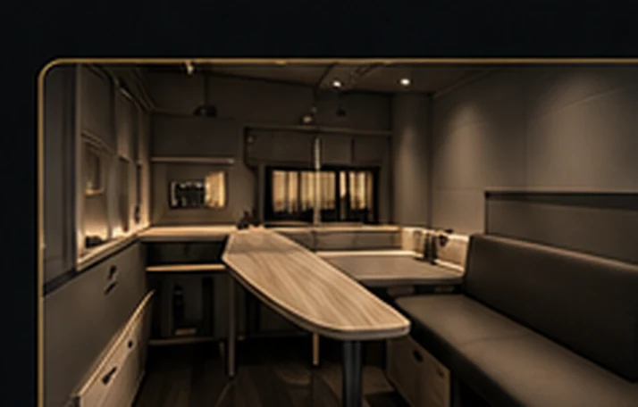 Hotel-chique interieur van een maatwerk camper